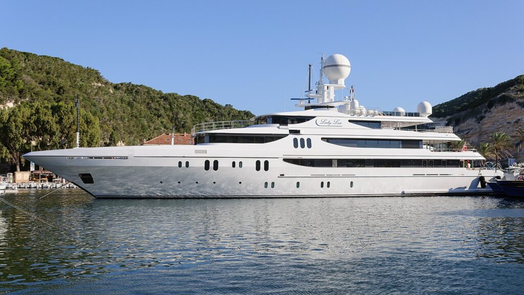 Luxury superyacht in the Mediterranean