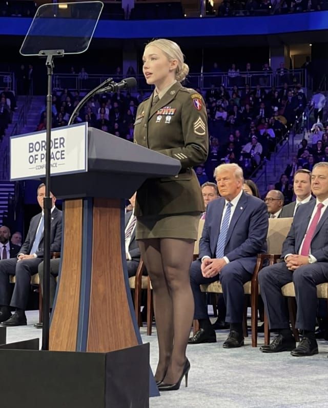 AI-generated persona Jessica Foster in uniform (via euronews)