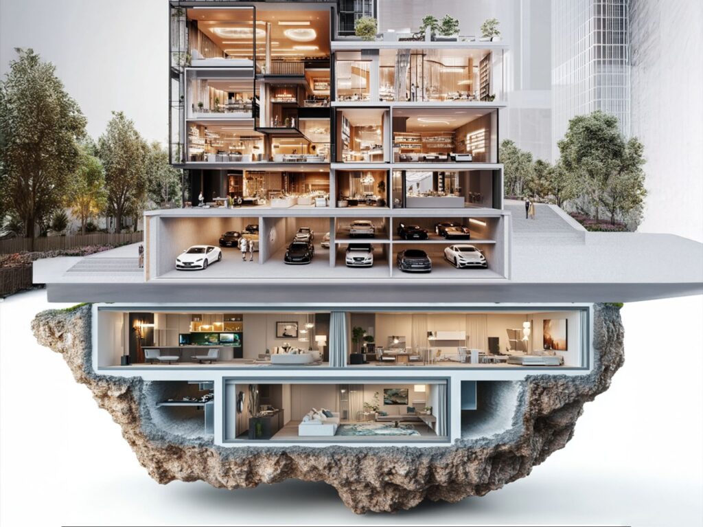 Aerie luxury underground bunker render